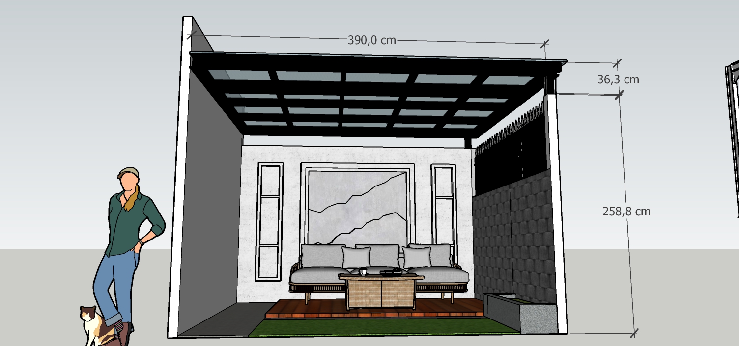 Kanopi Solar Flat (Taman hania)
