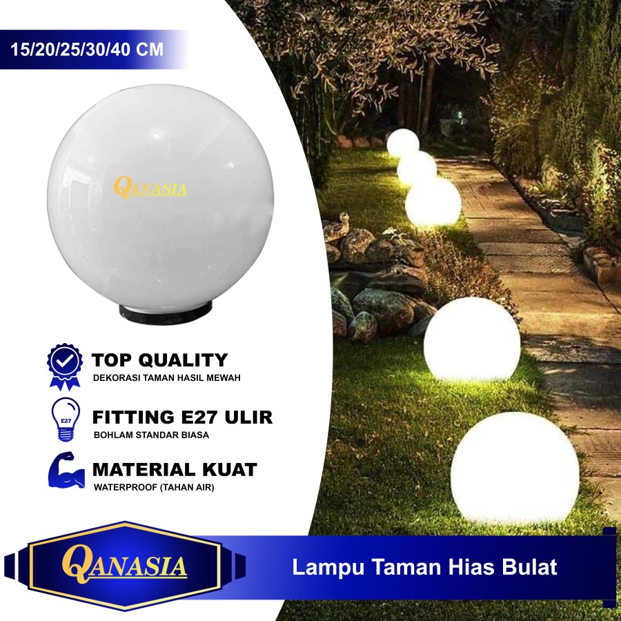 Lampu taman bulat - d 30 cm