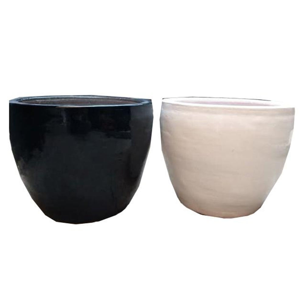 Pot gerabah putih/hitam/merah (d;40cm)